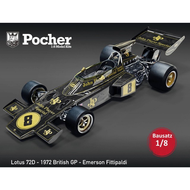 Lotus 72D - 1972 British GP - Emerson Fittipaldi 1:8 Lotus 72D - 1972 British GP - Emerson Fittipaldi 1:8