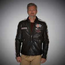 GULF Racing Men's leather jacket - black